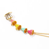 Multi-color Enamel Coffee Cup Necklace