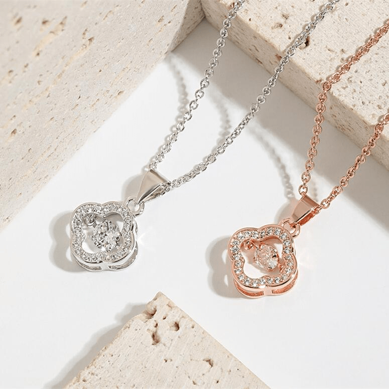 Dancing Diamond Pendant Necklace